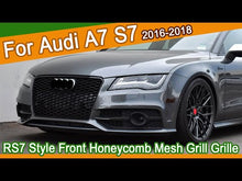 Black Honeycomb Front Grille For AUDI A7 C7.5 S7 2016-2018 fg46