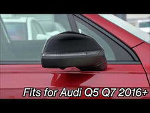 Gloss Black Side Mirror Cover Caps For 2018-2024 AUDI Q5 SQ5 Q7 SQ7 With Lane Assist