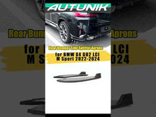 Rear Bumper Side Splitter Aprons for BMW X4 G02 LCI M Sport 2022-2024