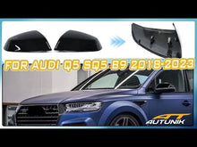 Gloss Black Side Mirror Caps for Audi Q5 SQ5 B9 2018-2023 No Side Assist mc164