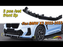 3PCS Gloss Black Front Splitter Lip for BMW X3 G01 M-Sport 2022-2024