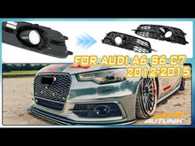 Front Bumper Fog Light Grill Cover for Audi A6 C7 S-line S6 2012-2015