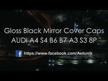 Gloss Black Side Mirror Cover Caps Replace For AUDI A4 B7 B6 2002-2008 mc53