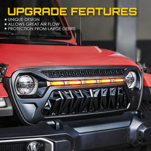 Front Bumper Grill Grille w/ Lights for Jeep Wrangler JL Gladiator JT 2019-2023