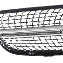 Diamond Front Bumper Grill Grille For Mercedes-Benz X253 GLC 2015-2019 Silver