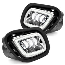 LED Fog Lights Chrome Housing w/ LED Halo For Freightliner Cascadia 2008-2017