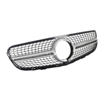 Diamond Front Bumper Grill Grille For Mercedes-Benz X253 GLC 2015-2019 Silver