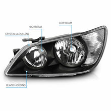 Black Headlight Assembly For Lexus IS300 2001 2002 2003 2004 2005