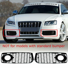 Black Front Fog Light Grill Cover for Audi A5 B8 8T S-line S5 2008-2012