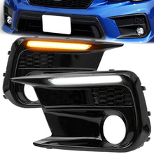 Switchback Sequential LED DRL Fog Light Cover Kit Bezel For Subaru WRX STI 2018-2021