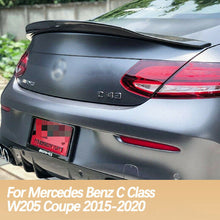 Carbon Look Trunk Spoiler For Mercedes W205 C205 Coupe C200 C300 C43 C63 2015-2023