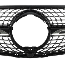 Diamond Grille for MERCEDES BENZ X253 GLC 2016-2019 With Camera Chrome Black