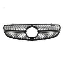 Diamond Front Bumper Grille for MERCEDES X253 GLC 2016-2019 With Camera Chrome Black