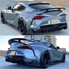 For 2020+ Toyota Supra A90 Carbon Fiber Look Rear Bumper Side Corner Aprons Spats