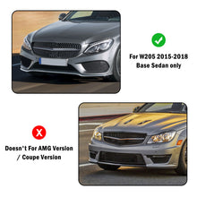 Front Fog Light Cover Grill For Mercedes W205 Sedam C200 C250 C300 Non-AMG 2015-2018