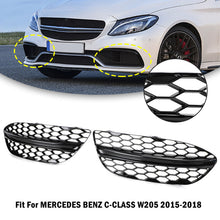Front Fog Light Cover Grill For Mercedes W205 Sedam C200 C250 C300 Non-AMG 2015-2018
