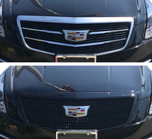 Gloss Black Honeycomb Front Bumper Mesh Grille Overlay for 15-19 Cadillac ATS