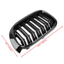 Glossy Black Front Kidney Grille For BMW X3 X4 F25 F26 2014-2017
