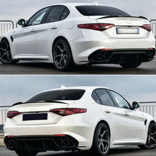 For 2017-2022 Alfa Romeo Giulia Gloss Black Rear Trunk Spoiler Wing