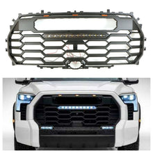 Matte Black Front Bumper Grille Radiator w/ Light Bar For Toyota Tundra 2022-2023