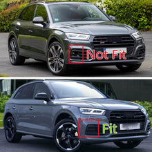 All Black Front Fog Light Cover Grill For 2018-2020 AUDI Q5 S-Line SQ5