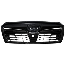 Glossy Black Front Upper Grille Grille & DRL Turn Signal Fog Lights for Subaru Forester 2019-2021