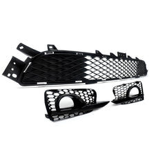 Front Lower Grille + Fog Light Cover Grill for Infiniti Q50 Base Bumper 2014-2017