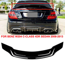 Gloss Black Rear Trunk Spoiler for Mercedes C-Class W204 Sedan C300 C350 2008-2014