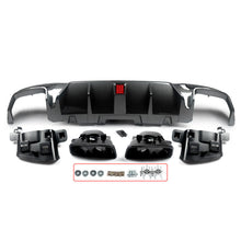 Carbon Style Rear Diffuser Exhaust Tips for Mercedes GLE W166 X166 GLE43 AMG 2015-2018