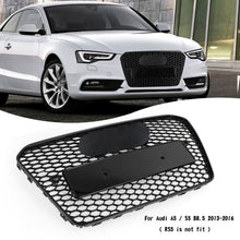 RS5 Style Honeycomb Front Grill Black For AUDI A5 B8.5 S5 8T 2013-2016