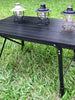 Black Folding Table Height Adjustable Aluminum Portable for Camping Beach Garden cp10