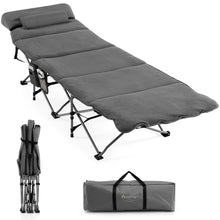 Travel Camping Cot Folding Retractable w/Removable Mattress & Carry Bag