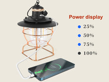 Retro Railroad Look Camping Lantern Lamp Rechargeable Waterproof Tent Light with Power Bank cp5