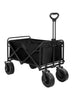 Black Garden Camping Trolley Outdoor Garden Wagon Cart Folding Widen Large